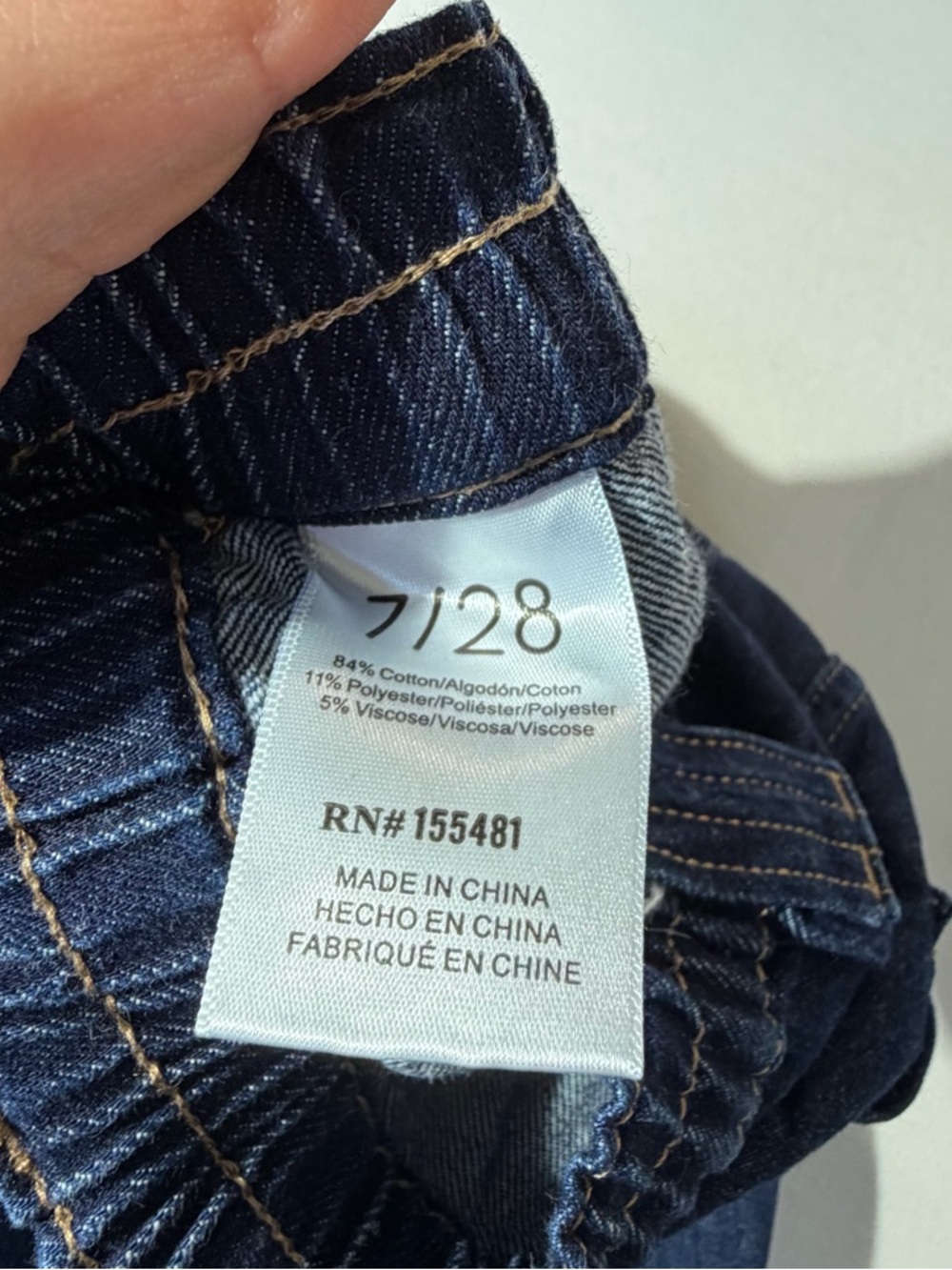 Simple Society Women's Cargo Jeans Size 7/28 Dark Wash Wide Leg Y2K Utility - Picture 3 of 5